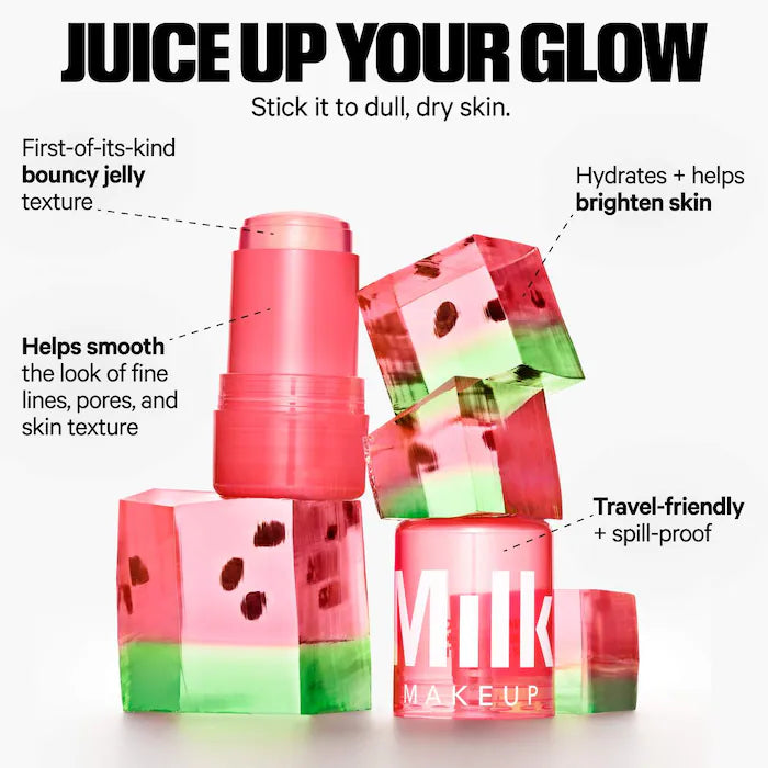 MILK MAKEUP Watermelon Jelly Glow Brightening Serum Stick with Peptides