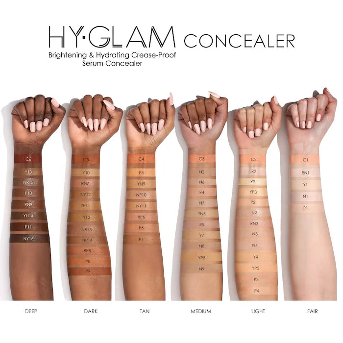NATASHA DENONA
Hy-Glam Brightening & Hydrating Medium to Full Coverage Crease Proof Serum Concealer