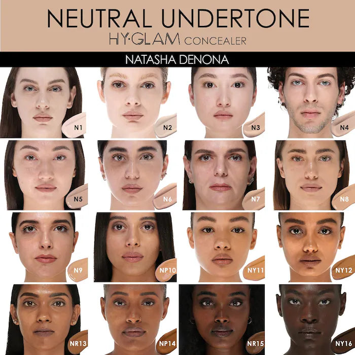 NATASHA DENONA
Hy-Glam Brightening & Hydrating Medium to Full Coverage Crease Proof Serum Concealer