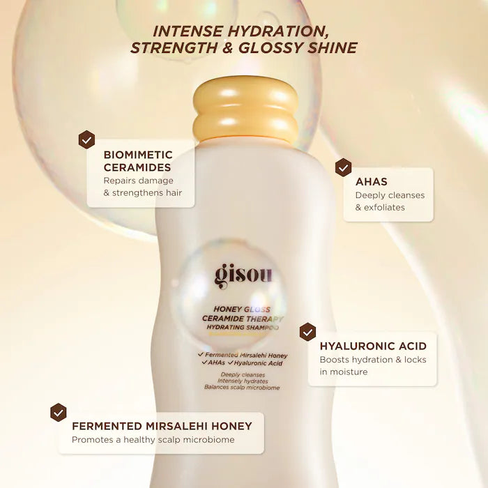 Gisou
Honey Gloss Ceramide Therapy Hydrating Shampoo