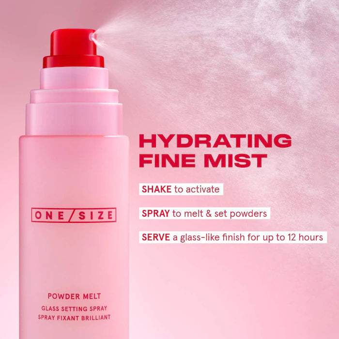 ONE/SIZE by Patrick Starrr
Powder Melt Glass Setting Spray