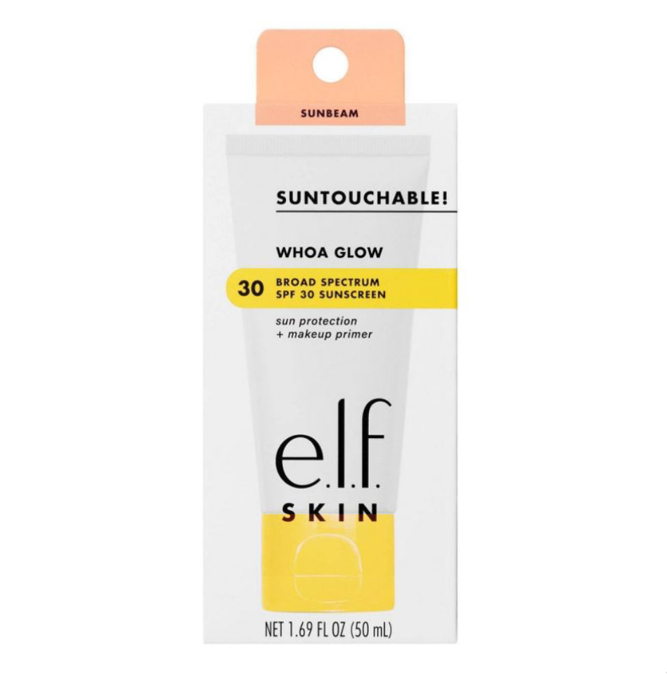 ELF Suntouchable! Whoa Glow Broad Spectrum SPF 30 Sunscreen (bloqueador solar+primer)