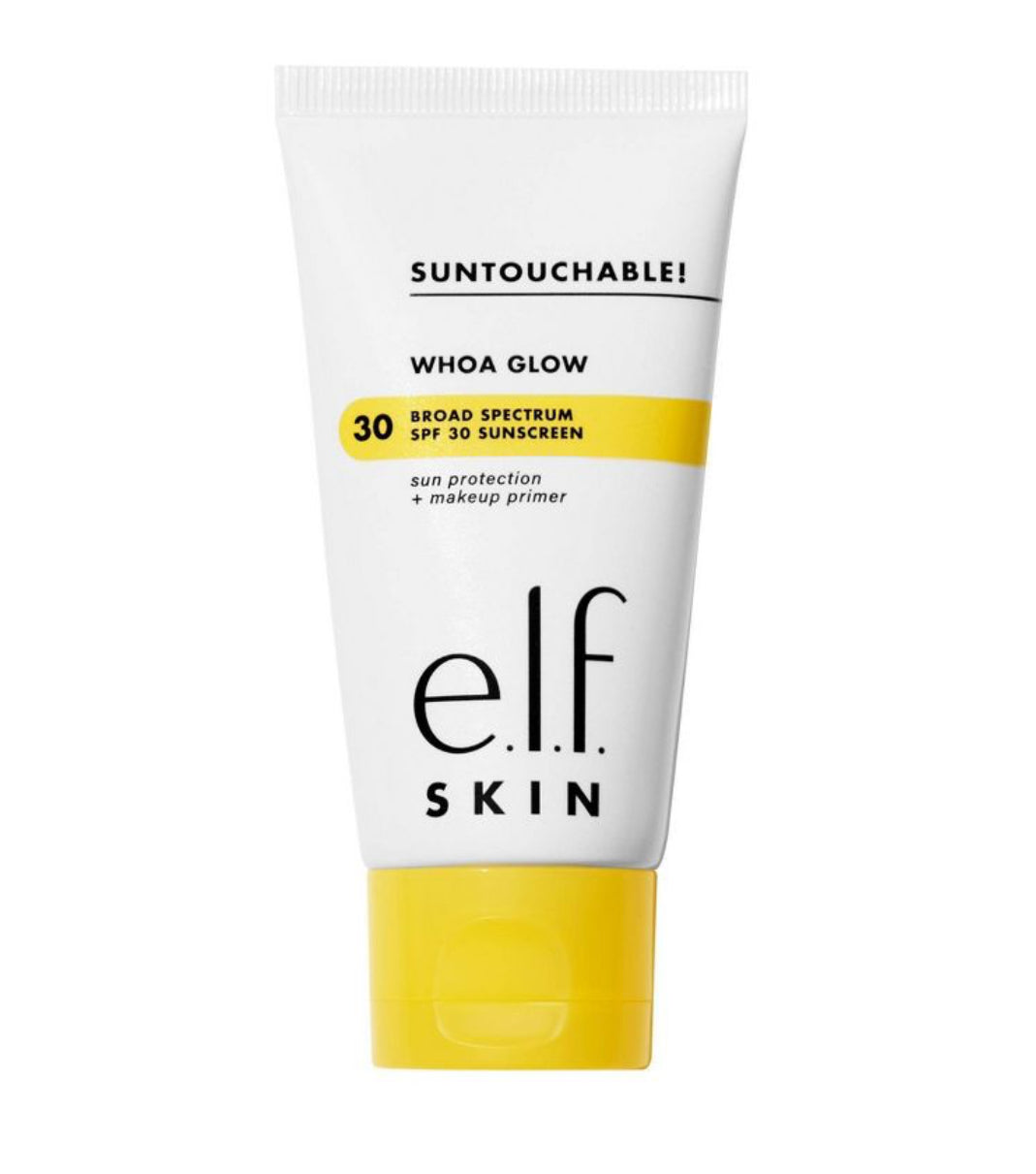 ELF Suntouchable! Whoa Glow Broad Spectrum SPF 30 Sunscreen (bloqueador solar+primer)