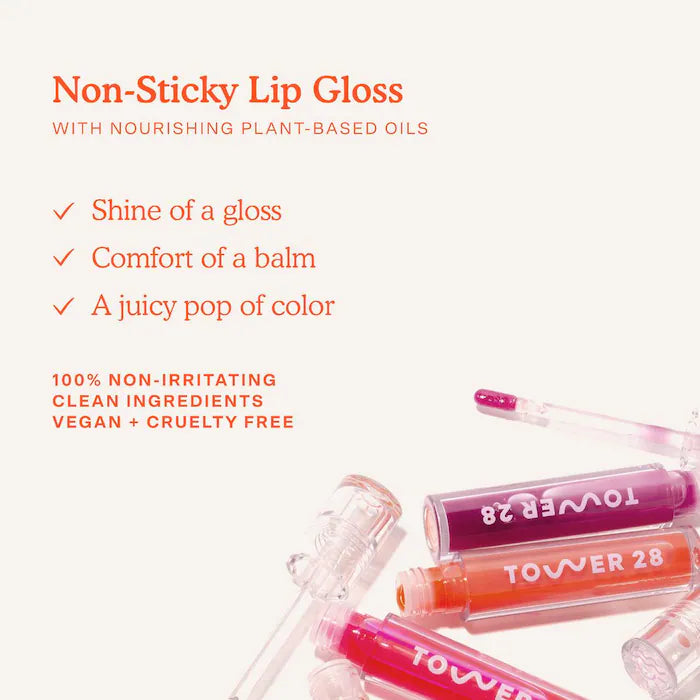 Tower 28 Beauty
ShineOn Lip Jelly Non-Sticky Gloss