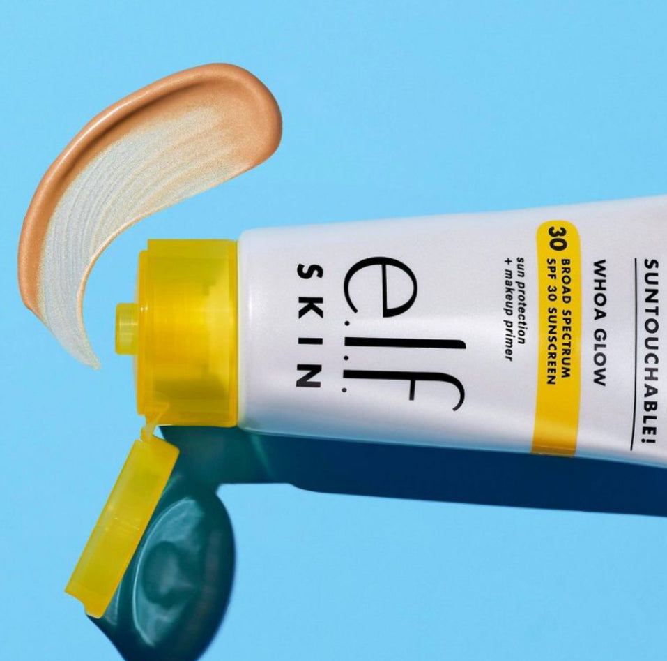 ELF Suntouchable! Whoa Glow Broad Spectrum SPF 30 Sunscreen (bloqueador solar+primer)