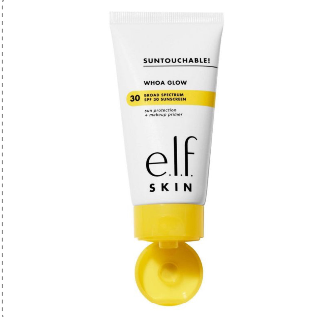 ELF Suntouchable! Whoa Glow Broad Spectrum SPF 30 Sunscreen (bloqueador solar+primer)