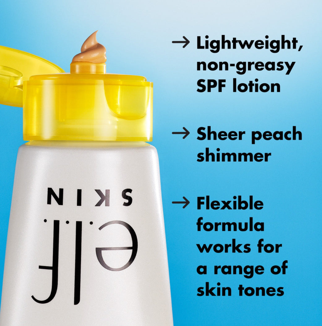 ELF Suntouchable! Whoa Glow Broad Spectrum SPF 30 Sunscreen (bloqueador solar+primer)