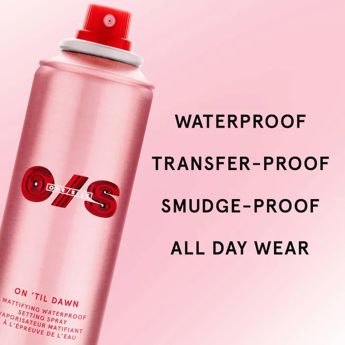 ONE/SIZE by Patrick Starrr
On 'Til Dawn Mattifying Waterproof Setting Spray