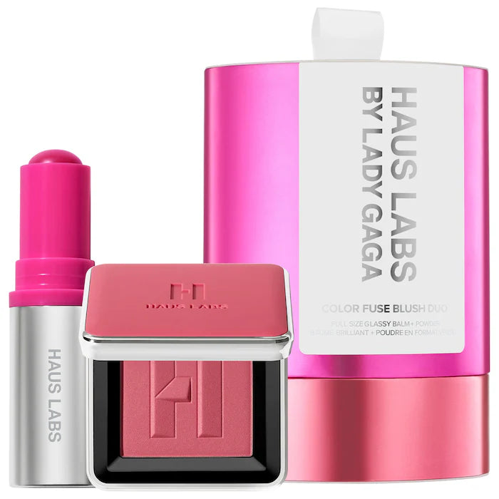 HAUS LABS BY LADY GAGA
Color Fuse Glassy Blush Balm Stick + Powder Blush Set