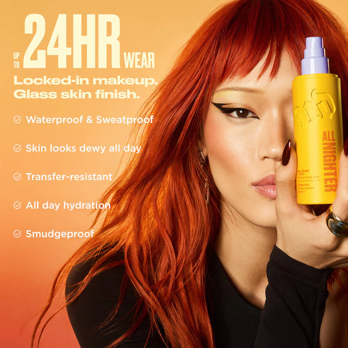 Urban Decay Mini All Nighter Waterproof Hydrating and Glowy Setting Spray with 24HR Wear